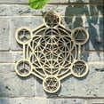 thumbnail image 2 of Cubo de Metatron Arte de Pared de Madera 29cm, Geometría Sagrada Arte de Pared Rejilla Colgante Escultura de Pared Símbolo de Chakra Yoga Meditación Decoración del Hogar Regalos Espirituales esquí esquí Gafas de esquí, 2 of 5