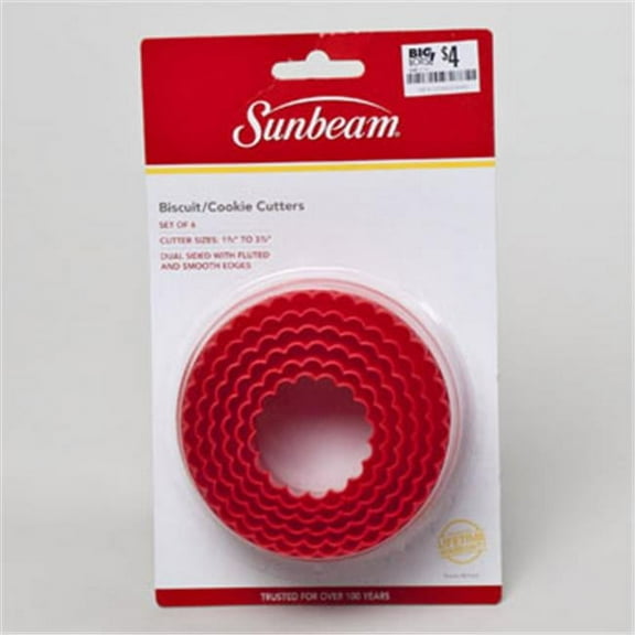 Sunbeam Biscuit & Cookie Cutter, 6 Piece