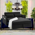 thumbnail image 2 of Modern Velvet 3-in-1 Sleeper Sofa Bed 220×80×75cm with USB Port & Storage Pockets, 2 of 18