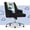 Black, variant on Serta Scarlett Modern MidBack Office Chair Velvet Fabric Silver Metal Base Black