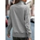 thumbnail image 4 of Sudadera SHEWIN, talla grande, cuello en V, para mujer, gris, 4 of 5