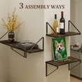 thumbnail image 4 of Estante de pared de madera rústica con soporte de metal Floating Shelves BAMEOS, 4 of 8