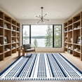thumbnail image 2 of ODIKA 3'x5' Machine Washable Non-Slip Area Rug, Geometric Navy High Traffic Rug, Blue, 1051526, 2 of 7