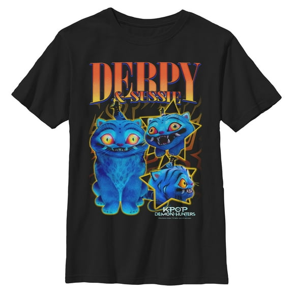 Boys KPop Demon Hunters Derpy and Sussie Friends T Shirt