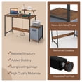 thumbnail image 4 of Giantex Bureau d'Ordinateur avec Tiroir en Tissu Réversible et Prise de Courant, Bureau Industriel Robuste avec Tablette Mobile, Grand Bureau pour PC Portable Poste de Travail pour la Maison et le Bureau, 4 of 8