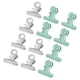 thumbnail image 1 of 12 clips metálicos redondos de colores - 30mm, estilo moderno en plata y verde menta, ideal para oficina o escuela (paquete con 12 piezas), 1 of 6