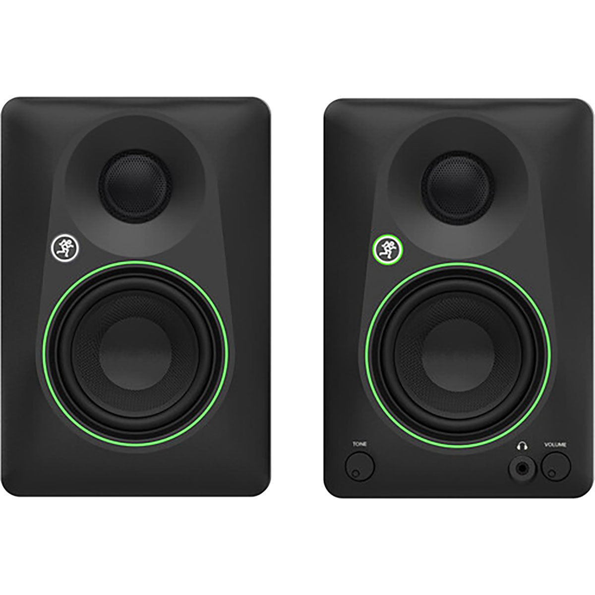 Mackie CR3.5BT 3.5" Creative Reference Bluetooth Powered Studio Monitors, Pair, Black, Bundle with 2x Studio Monitor Stand and 2x 6' Platinum Pro Interconnect Cable