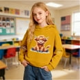 thumbnail image 5 of WAYUTE Girls Sweatshirts Cute Cow Print Hooded Sweatshirt for Boys Soft Casual Pullover with Pocket, 5 of 6