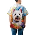 thumbnail image 5 of Welcome Spring Summer West Highland White Terrier Portrait Flower Blue Sky Hawaiian Shirt Breathable Summer Unisex Merch Westie Westy Dog Lover - 12001, 5 of 6