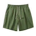thumbnail image 5 of Linfrsh Mens Casual Twill Cargo Shorts Cotton Drawstring Classic Cargo Stretch Short with Pockets Green,2XL, 5 of 5