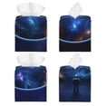 thumbnail image 2 of Yiaed Astronaut Print Tissue Box Cover, PU Leather Decorative Organizer for Tabletop, Bathroom, Car, Office Creative Decorative, 2 of 7