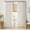 Beige White, variant on Pinch Pleated Thick Linen Curtains 90 Inches Long 2 Panels for Living Room Bedroom, Memory Trained Pinch Pleat Drapes Back Tab Light Filtering Natural Ivory Cream Window Curtains with Hooks