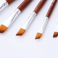 thumbnail image 4 of Dekaim Cepillo de Gouache, 6 Piezas de Nailon, Mango de Madera, Juego de cepillos de Gouache, Pinceles de Pintura al óleo de Acuarela, 4 of 5