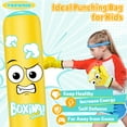 thumbnail image 2 of Inflatable Boxing/Punching Bag for Kids for Boys and Girls Teens Karate MMA moui Thai Practice, 2 of 8