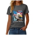thumbnail image 4 of felwors Women's 250th Anniversary USA T-Shirt 1776-2026 Patriotic Eagle Flag Graphic Tee – Plus Size American Independence Day Top (Grey, XXXL), 4 of 8
