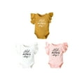 thumbnail image 3 of Aojekbee Infant Baby Girl Ruffled Sleeves Jumpsuit Letter Print Round Neck Romper for Mother's Day, 3 of 10
