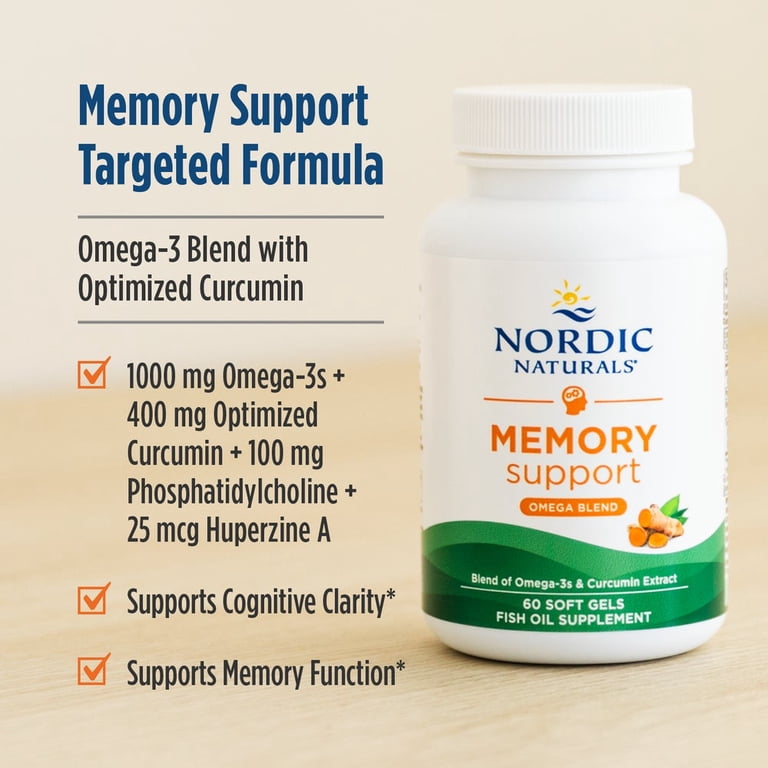 Nordic Naturals, Memory Support with Curcumin Softgels, 60 Ct