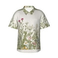 thumbnail image 2 of Yiaed Herbs and Wildflowers Print Hawaiian Shirt for Men Short Sleeve Button Down Shirts Beach Shirts for Men-X-Large, 2 of 5
