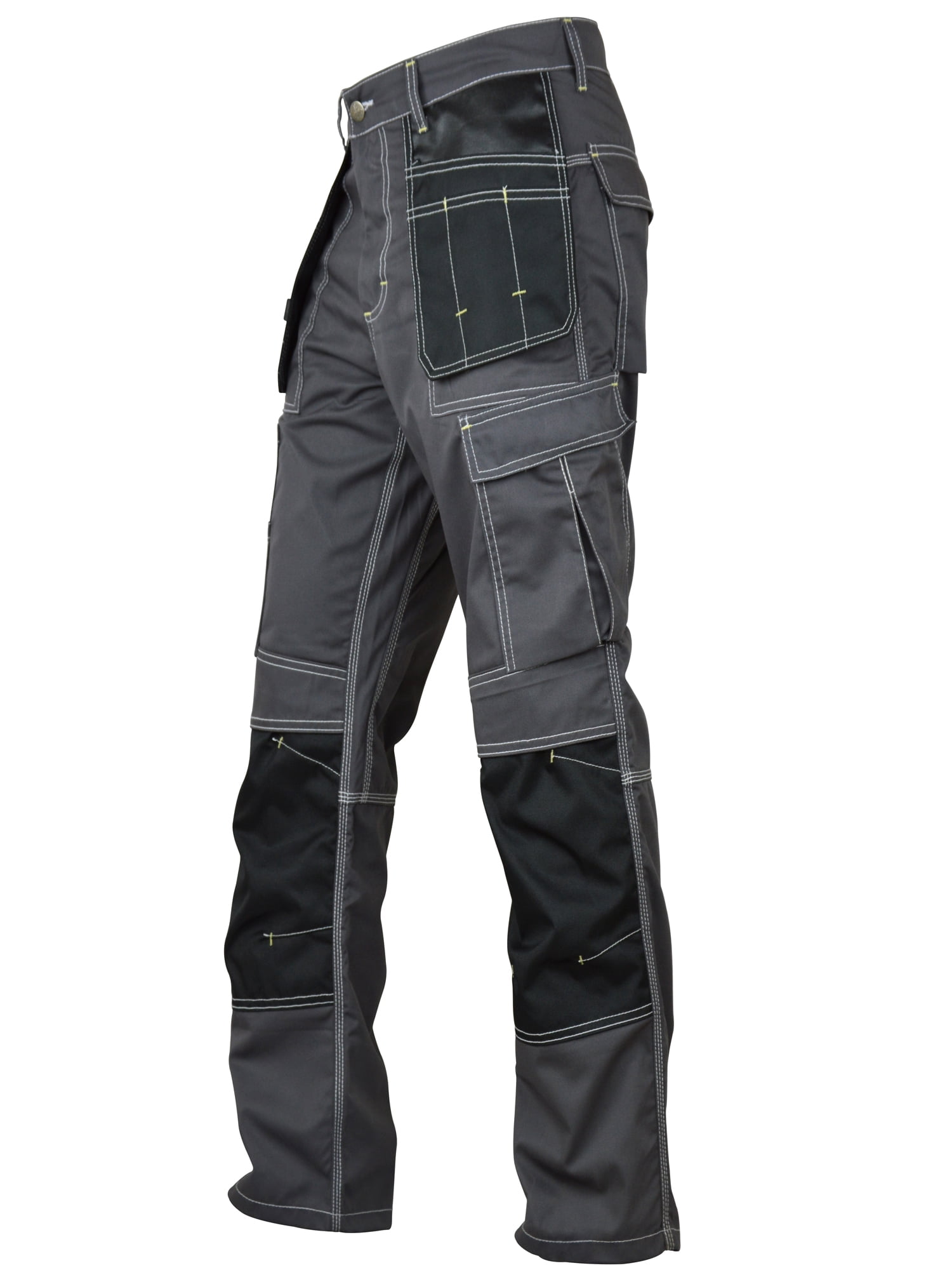 MENS CARGO COMBAT WORK TROUSERS WITH KNEE PAD POCKETS WORKER HEAVY DUTY PANTS 