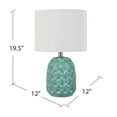 thumbnail image 5 of Sidney Teal Ceramic 19.5"H Table Lamp - 12 x 12 x 19.5, 5 of 5