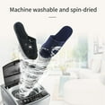 thumbnail image 4 of Mens Slippers,Breathable Open Toe Machine Washable Soft Sole Slippers for Indoor Outdoor Quiet Comfort,Slippers for Men,Navy,11-12, 4 of 9