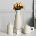 thumbnail image 3 of Set of 3 Beige Minimalist Ceramic Vases - Elegant Flower Vase - Perfect For Home Decor & Banquet Decor, 3 of 6