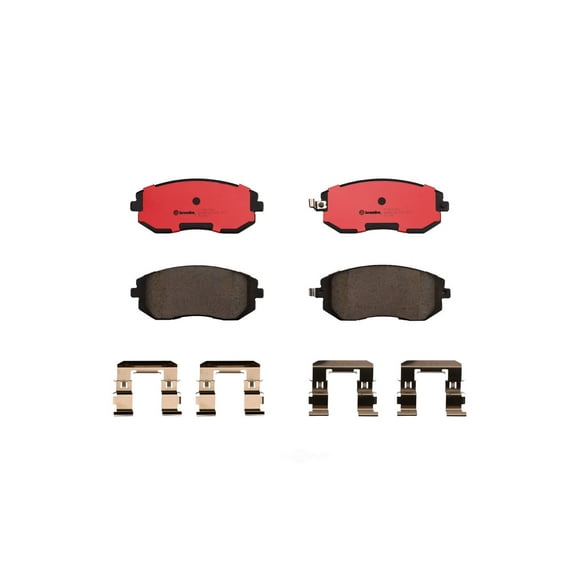 Brembo P78013N; Brake Pad; NAO; FMSI Number D929-7880; Ceramic; Set Of 4; With Hardware