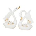 thumbnail image 3 of 2 piezas pareja estatuas de cisne figuras de cisne adornado de escultura coleccionable para decoración de entrada de la oficina regalos del día de, 3 of 8