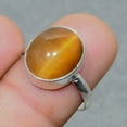 thumbnail image 2 of Tiger's Eye Oval Shape Gemstone Ring Handmade Christmas Gift Jewelry 8" FR 968, 2 of 2