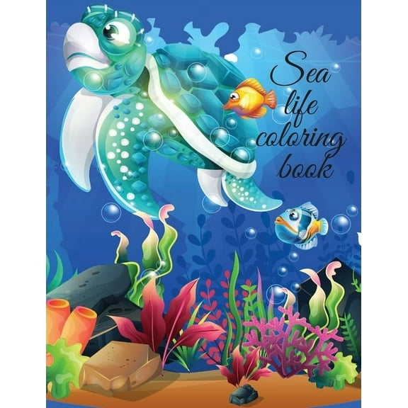 Sea life coloring book, (Paperback)