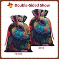 thumbnail image 2 of Fuzoiu Colorful Patterned Rabbit Print Christmas Gift Bag,Burlap Gift Bag with Drawstring Closure & Hang Tag,Perfect for Holidays, Birthdays, and Special Occasions-Medium, 2 of 7