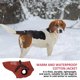 thumbnail image 5 of Abrigo para perros con tirantes Abrigo cálido impermeable acolchado de algodón para otoño e invierno rojo, 5 of 5