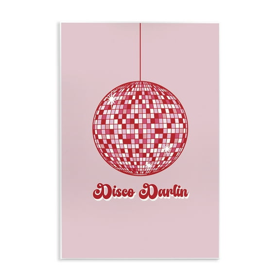 Stupell Industries Retro Disco Darlin Typography Painting Unframed Art Print Wall Art, 10 x 15