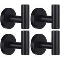 thumbnail image 1 of SZTXJ 4 Pack Heavy Duty Stainless Steel Towel Hooks for Towel Rail Cabinet Cupboard Sponges Wall Hook for Bathroom Kitchen Hotel Swimming Pool, Matte, 1 of 4
