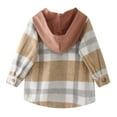 thumbnail image 4 of Youmylove Kids Winter Outwear Toddler Baby Unisex Autumn Plaid Long Sleeve Hooded Shirt Coat Jacket Clothes, 4 of 5
