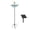 Blue-BU Home Decor, variant on JJV Solar Powered Floating Bird Bath with Ground Stake Hanging Hook and Feeder 17.7x9 inch Attracts Wild Birds for Garden Outdoor Water Feature Nature Watching