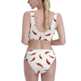 thumbnail image 3 of Picia Chili Women's High Waisted Bikini Scoop Neck Swimsuit Two Pieces Bathing Suit-Medium, 3 of 8