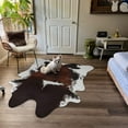 thumbnail image 3 of TWINNIS Cowhide Rug Faux Leather Rug Animal Print Rug, Carpet for Bedroom, Home Office, Living Room, Home Decor Mat,5.2ft×6.2ft,LE1-51, 3 of 8