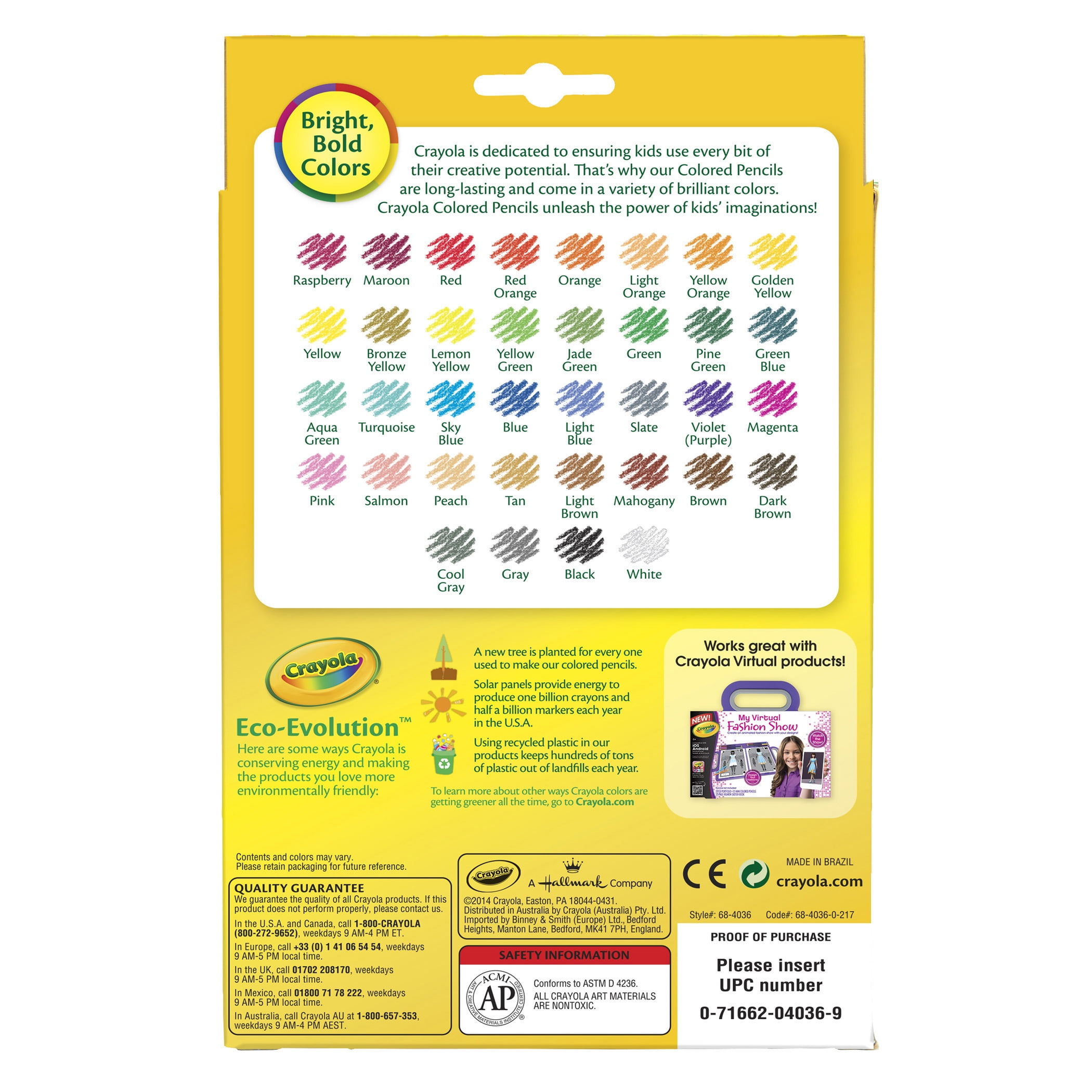 Crayola Colored Pencils, 36 Per Pack, 2 Packs