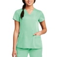 thumbnail image 1 of Grey's Anatomy 'Grey's Anatomy' Two Pocket Mock Wrap Top Scrub Top, 1 of 1