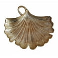 thumbnail image 3 of Keva 12 Inch Decorative Bowl, Textured Leaf Design, Aluminum, Modern, Gold - Saltoro Sherpi, 3 of 5