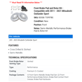 thumbnail image 2 of Front Brake Pad and Rotor Kit - Compatible with 2011 - 2021 Mitsubishi Outlander Sport 2012 2013 2014 2015 2016 2017 2018 2019 2020, 2 of 2