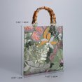 thumbnail image 2 of Bolso Bag Floral Bordado Lentejuelas Bambú para Mujeres () Verde, 2 of 9