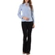 thumbnail image 2 of Blusa de cuello choker para mujer Inspire Chic de manga larga, con cuello vuelto, camisa de trabajo, talla L, azul, 2 of 7
