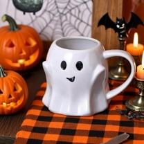 Halloween Mug Novelty Ghost Mug 3D Cute Ceramic Coffee Cup Perfect for Halloween Decor and Christmas Birthday White Elephant Gifts for Coffee Milk Tea Lover