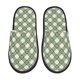 thumbnail image 1 of Balery Daisy Plaid Green Pantuflas de Casa de Felpa Silenciosas con Diseño Estampado, Zapatillas Cómodas Antideslizantes de Algodón para Interior-Medium, 1 of 8