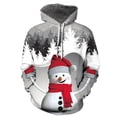 thumbnail image 2 of Nuevo Jersey gráfico con estampado de muñeco de nieve divertido en 3D de Navidad para hombre, sudadera para niños para el hogar, Sudaderas informales de moda para mujer de talla grande, 2 of 4