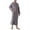 Purple, variant on Fleece Loungewear for Mens Full Length Open Front Solid Color Comfort Robes Fall Winter Thick Bathrobes with Pockets