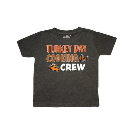 

Inktastic Thanksgiving Turkey Day Cooking Crew with Turkey and Pumpkin Pie Gift Toddler Boy or Toddler Girl T-Shirt
