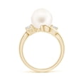 thumbnail image 2 of Angara Classic Freshwater Cultured Pearl Bypass Ring in 14K Yellow Gold for Women | June Birthstone Jewelry for Her, 2 of 8